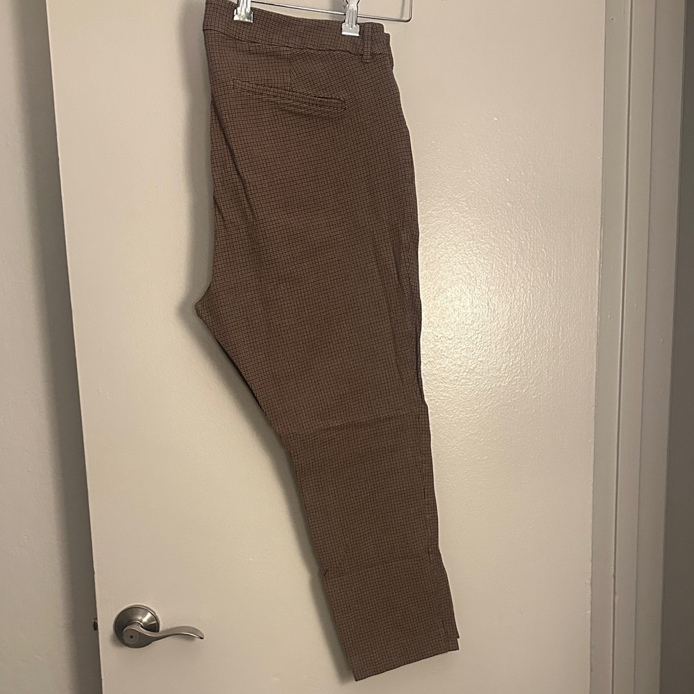 Old Navy Brown Houndstooth Pixie Skinny Work Pant Size 18